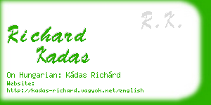 richard kadas business card