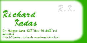 richard kadas business card